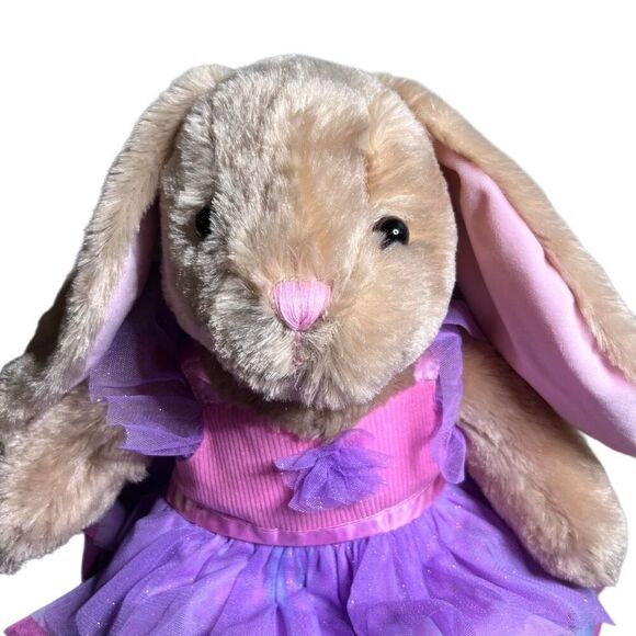 Build A Bear Workshop Bunny with Tulle Sparkle Dress and Sneakers - Picture 4 of 9